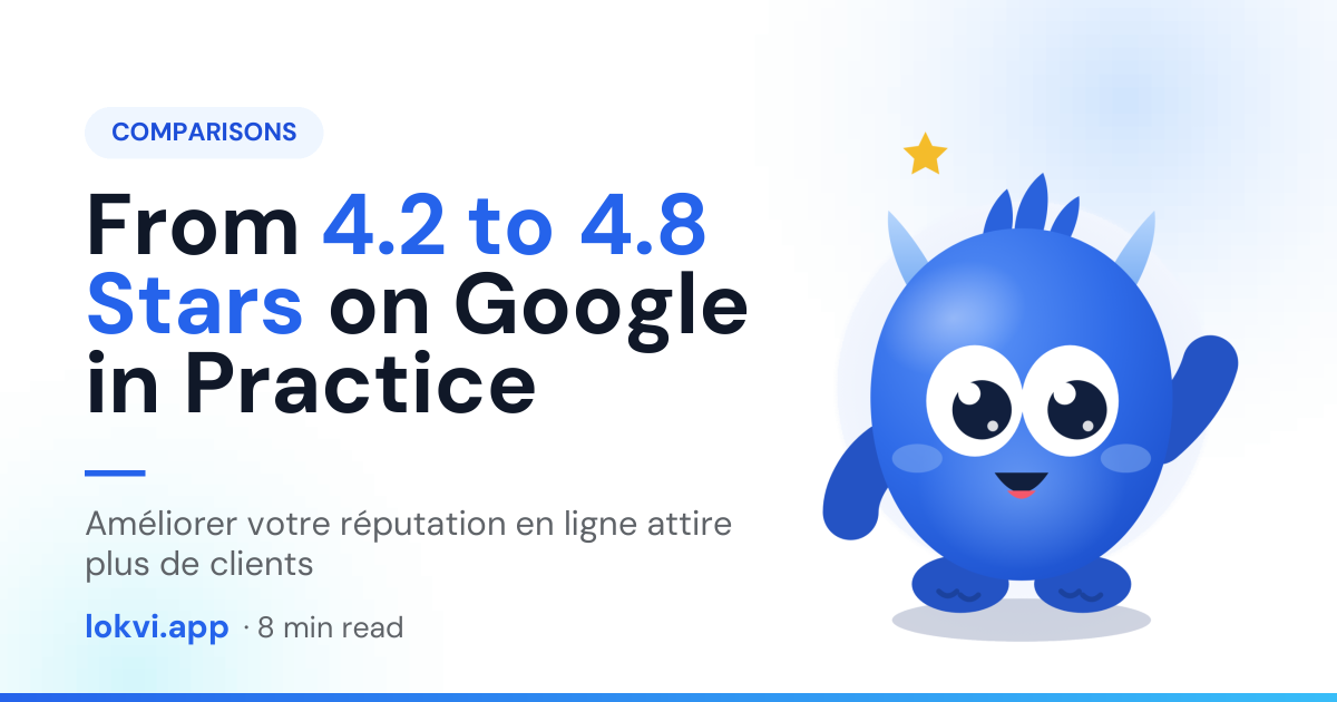 From 4.2 to 4.8 Stars on Google in Practice. Améliorer votre réputation en ligne attire plus de clients